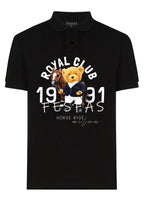 FesFas Bear-print | Áo Polo | Nam | Màu Đen