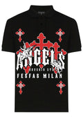 FesFas Angel-print | Áo Polo | Nam | Màu Đen