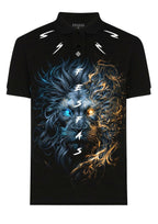 FesFas Lion-print | Áo Polo | Nam | Màu Đen