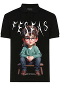 FesFas Boy-print | Áo Polo | Nam | Màu Đen