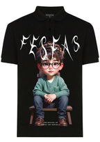 FesFas Boy-print | Áo Polo | Nam | Màu Đen