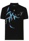 FesFas Feather-print | Áo Polo | Nam | Màu Đen