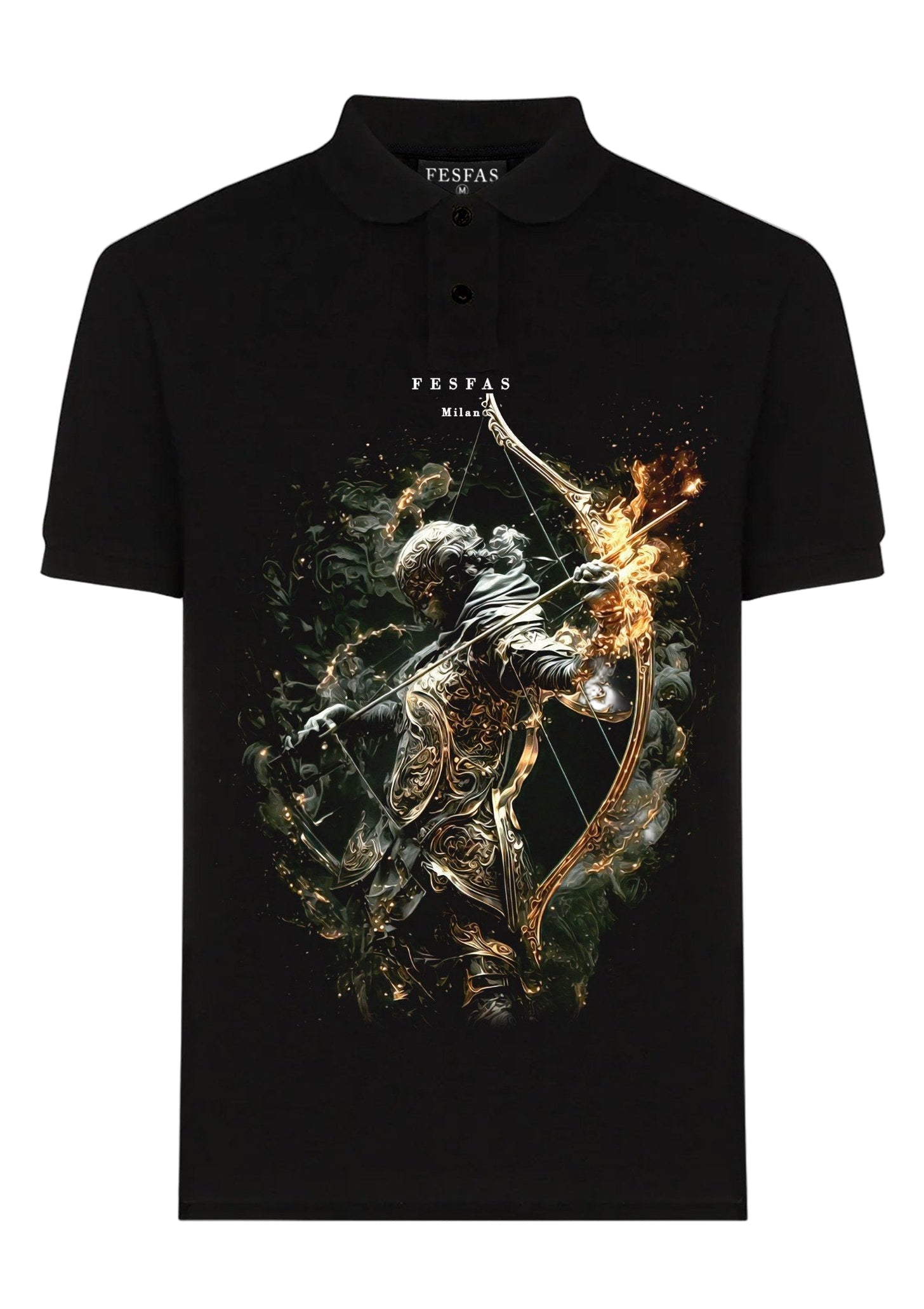 FesFas Warrior-print | Áo Polo | Nam | Màu Đen