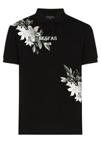 FesFas Floral-print | Áo Polo | Nam | Màu Đen