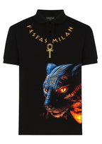 FesFas Panther-print | Áo Polo | Nam | Màu Đen
