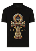 FesFas Ankh-print | Áo Polo | Nam | Màu Đen