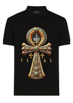 FesFas Ankh-print | Áo Polo | Nam | Màu Đen