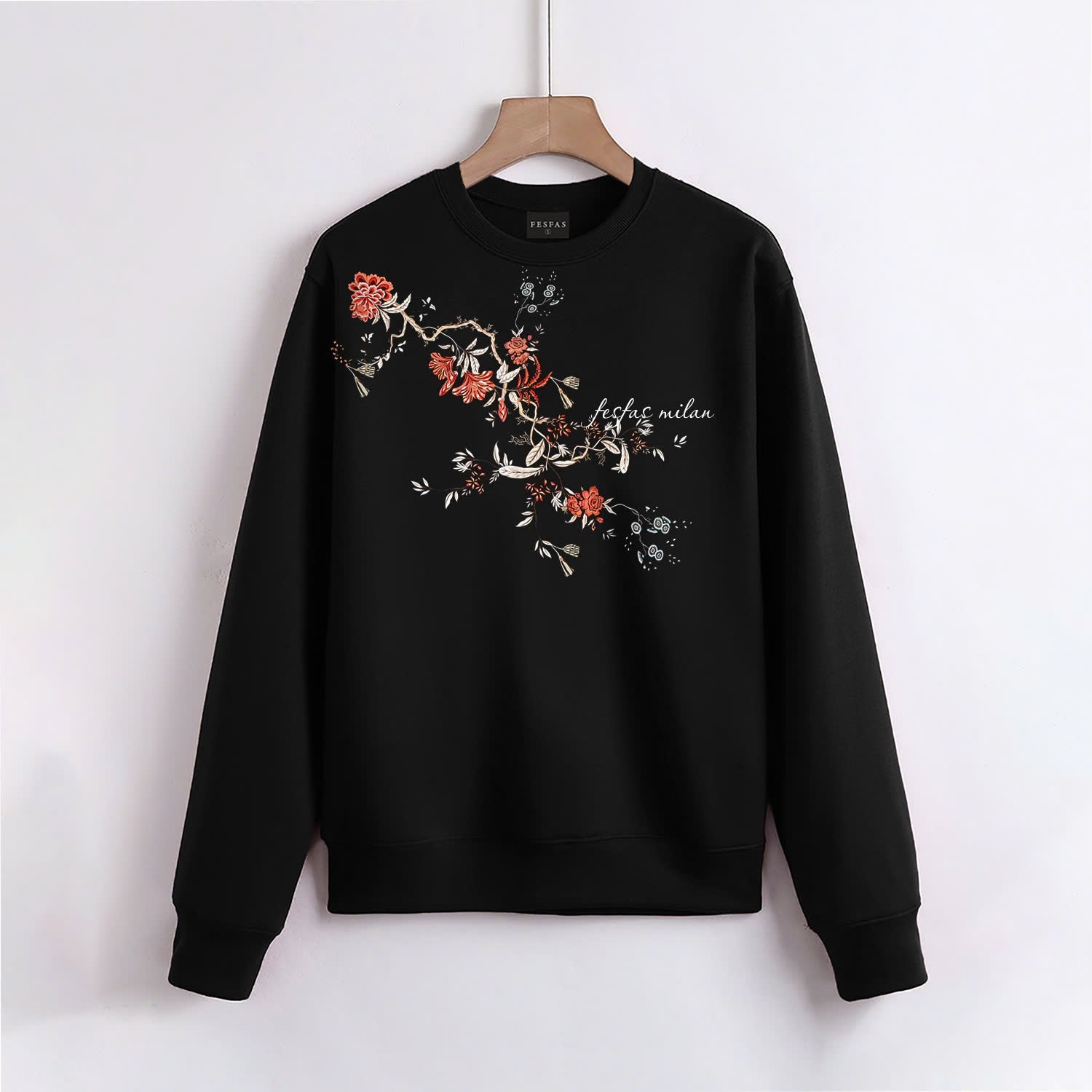 FesFas Flowers-print Sweatshirt Set | Black | Men