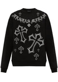 FesFas Cross-print Sweatshirt Set | Black | Men