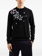FesFas Flower-print Sweatshirt | Black | Men
