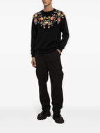 FesFas Flower-print Sweatshirt | Black | Men