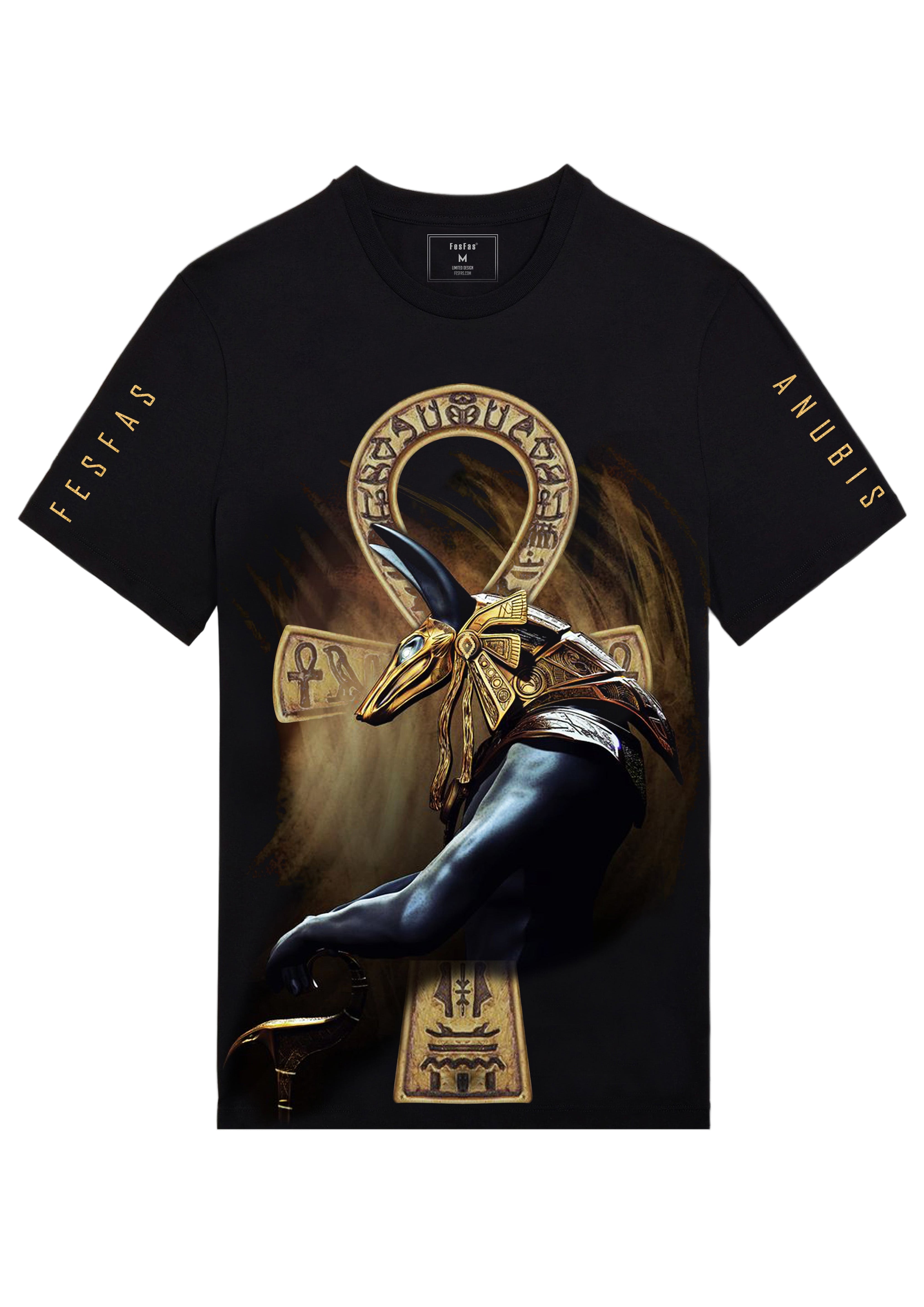 FesFas Anubis-print | Áo Thun | Nam | Màu Đen