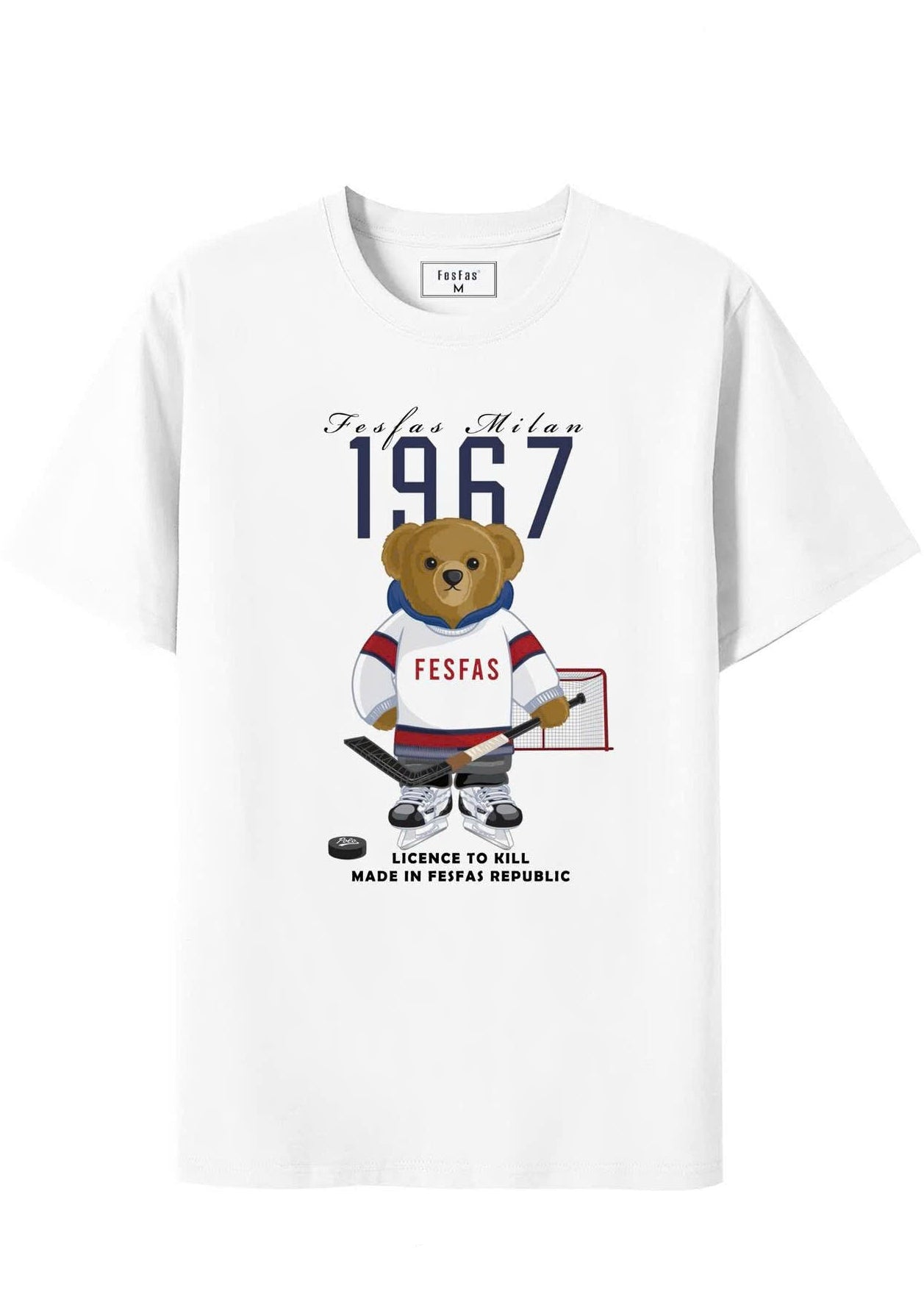 FesFas bear-print T-shirt | White | Men
