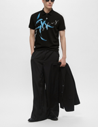 FesFas Feather-print | Áo Polo | Nam | Màu Đen