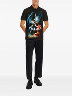 FesFas Angel-print | Áo Polo | Nam | Màu Đen