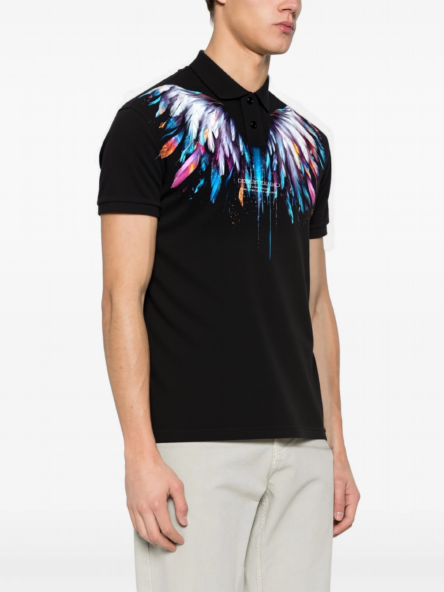 FesFas Eagle-print | Áo Polo | Nam | Màu Đen