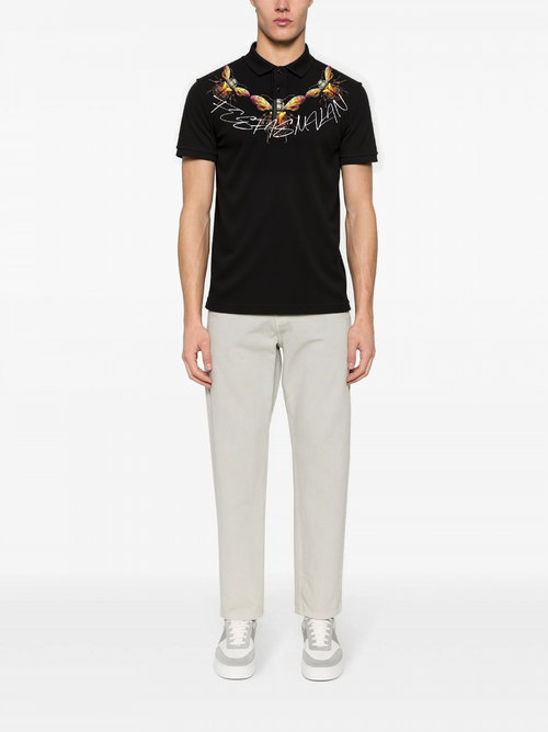 FesFas Beetle-print | Áo Polo | Nam | Màu Đen
