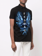 FesFas Feather-print | Áo Polo | Nam | Màu Đen