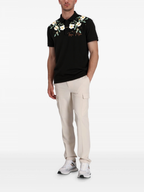 FesFas Floral-print | Áo Polo | Nam | Màu Đen