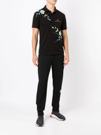 FesFas Floral-print | Áo Polo | Nam | Màu Đen