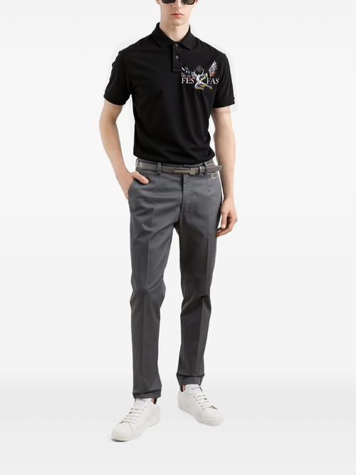 FesFas Angel-print | Áo Polo | Nam | Màu Đen