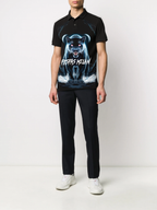 FesFas Panther-print | Áo Polo | Nam | Màu Đen