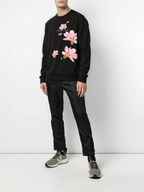FesFas Flower-print Sweatshirt | Black | Men