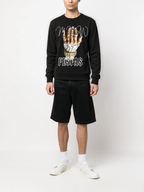FesFas Diamond Hand-print Sweatshirt | Black | Men