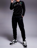 FesFas Graphic-print Sweatshirt Set | Black | Men