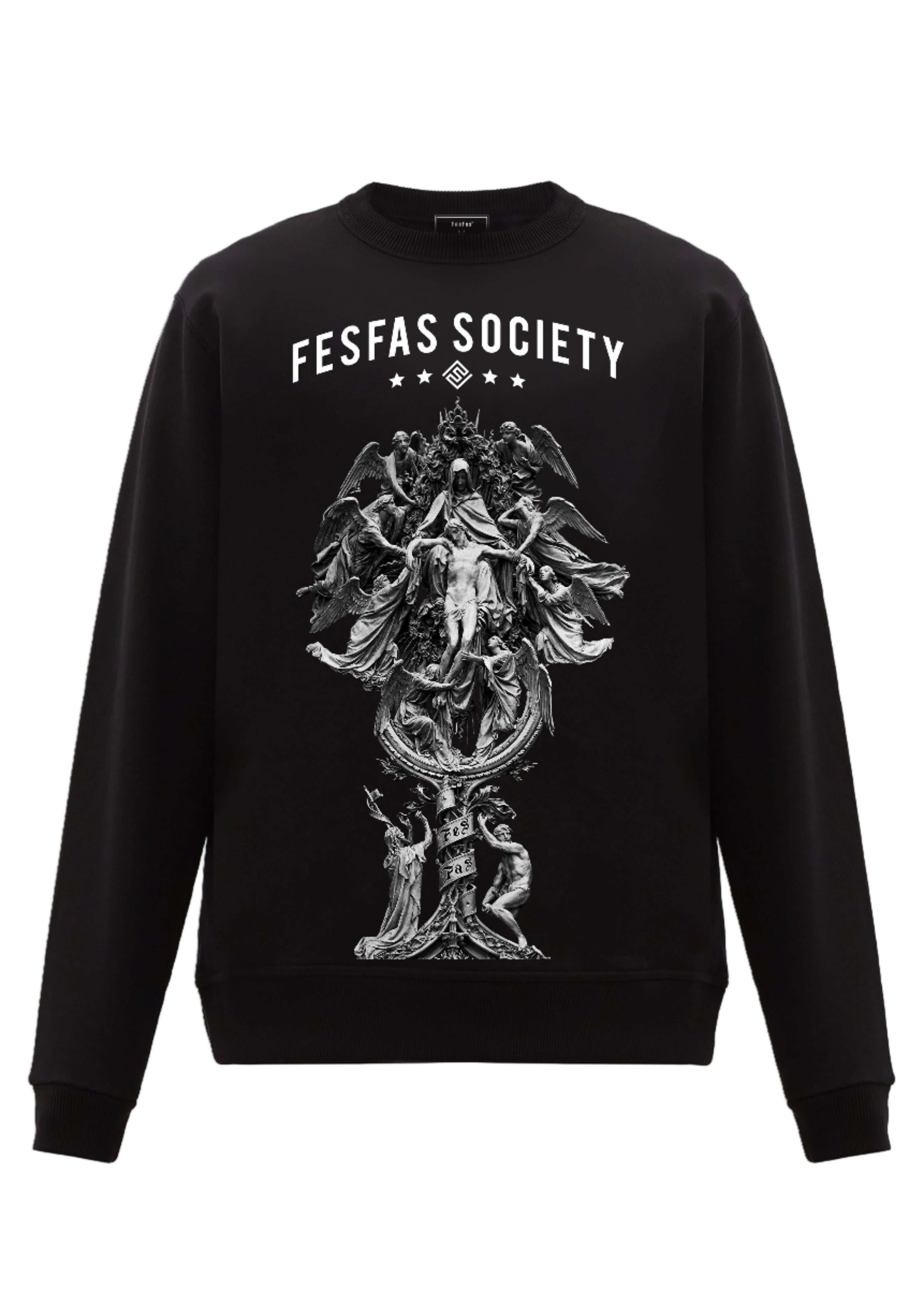 FesFas God-print Sweatshirt | Black | Men