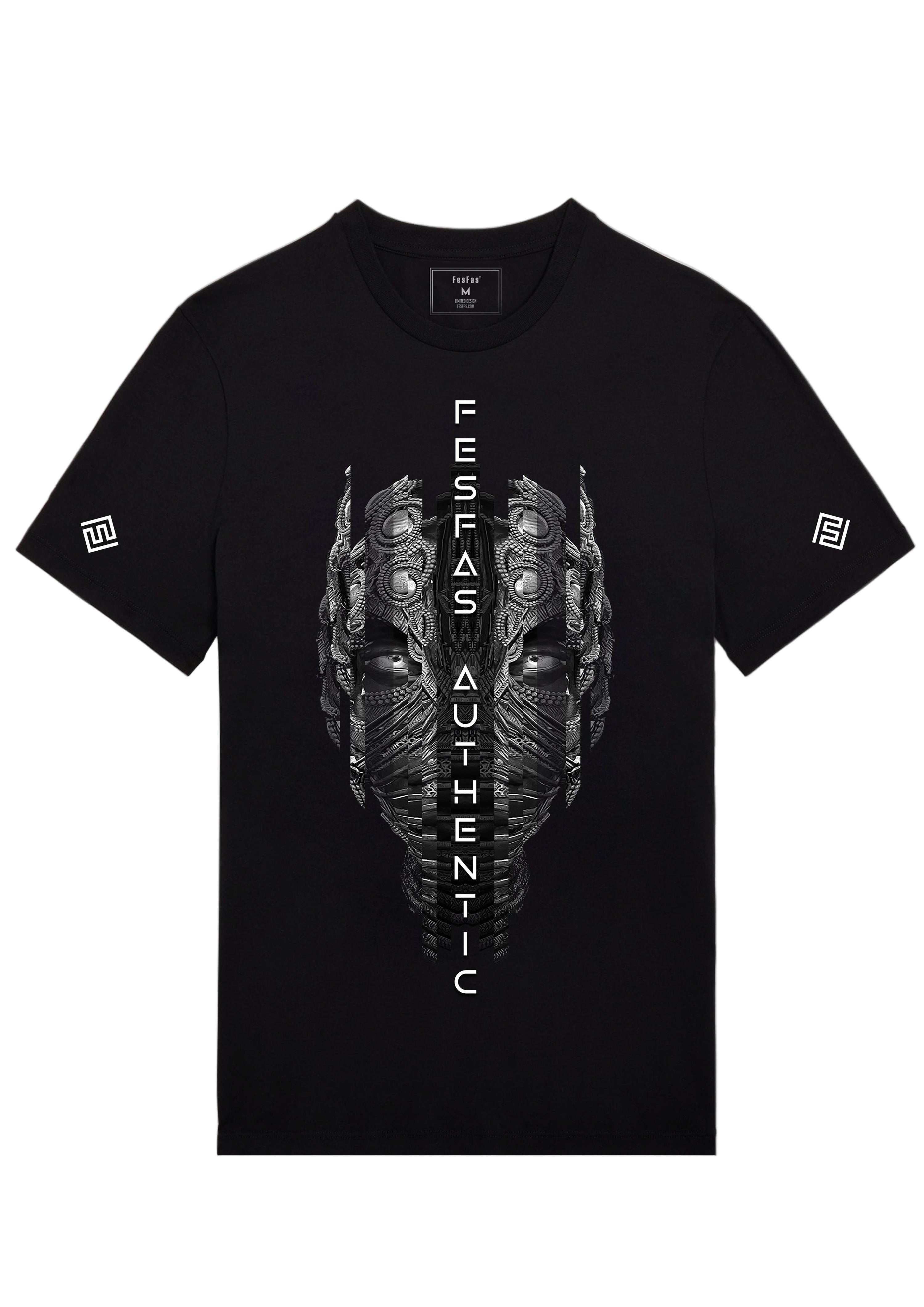 FesFas metal mask-print | Áo Thun | Nam | Màu Đen