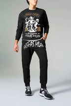 FesFas Angels-print Sweatshirt Set | Black | Men