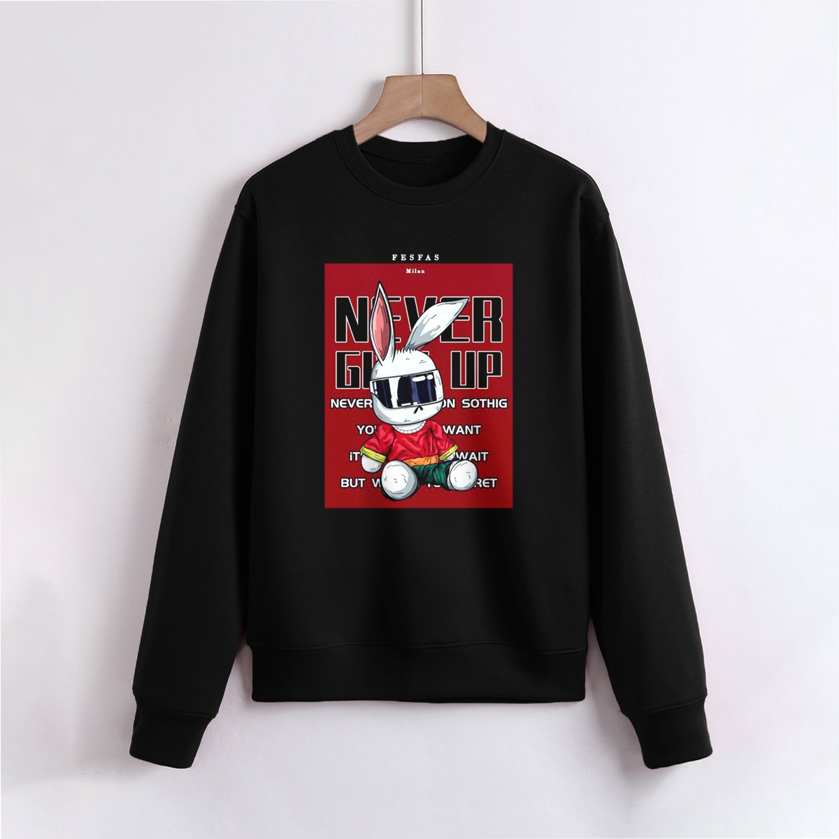 FesFas Bunny-print Sweatshirt | Black | Men
