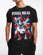 FesFas Bulldog-print | Áo Thun | Nam | Màu Đen