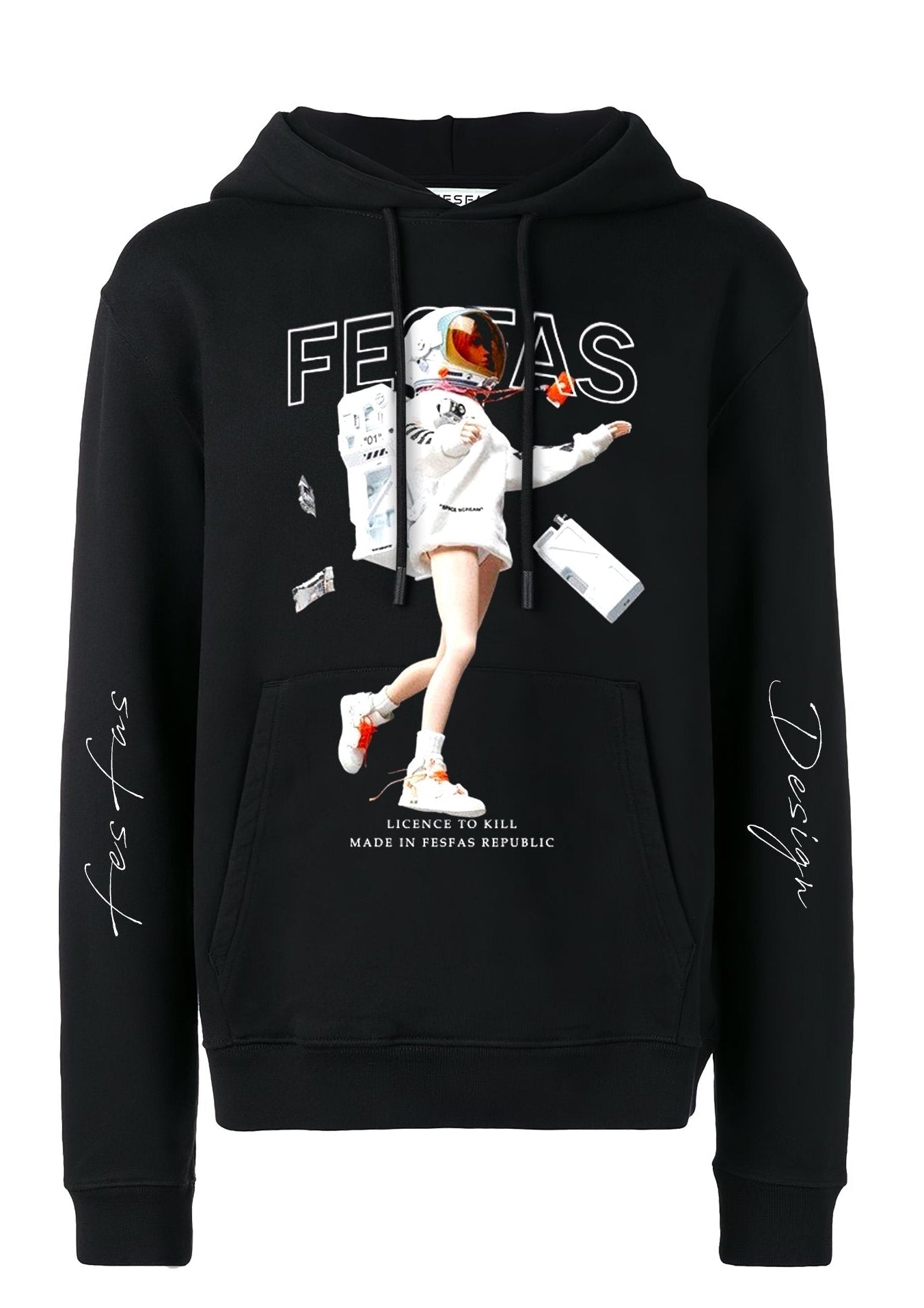 FesFas Capheny-print Hoodie | Black | Men