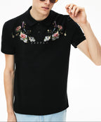 FesFas Floral-print | Áo Polo | Nam | Màu Đen