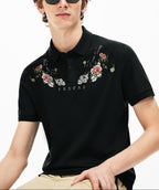 FesFas Floral-print | Áo Polo | Nam | Màu Đen