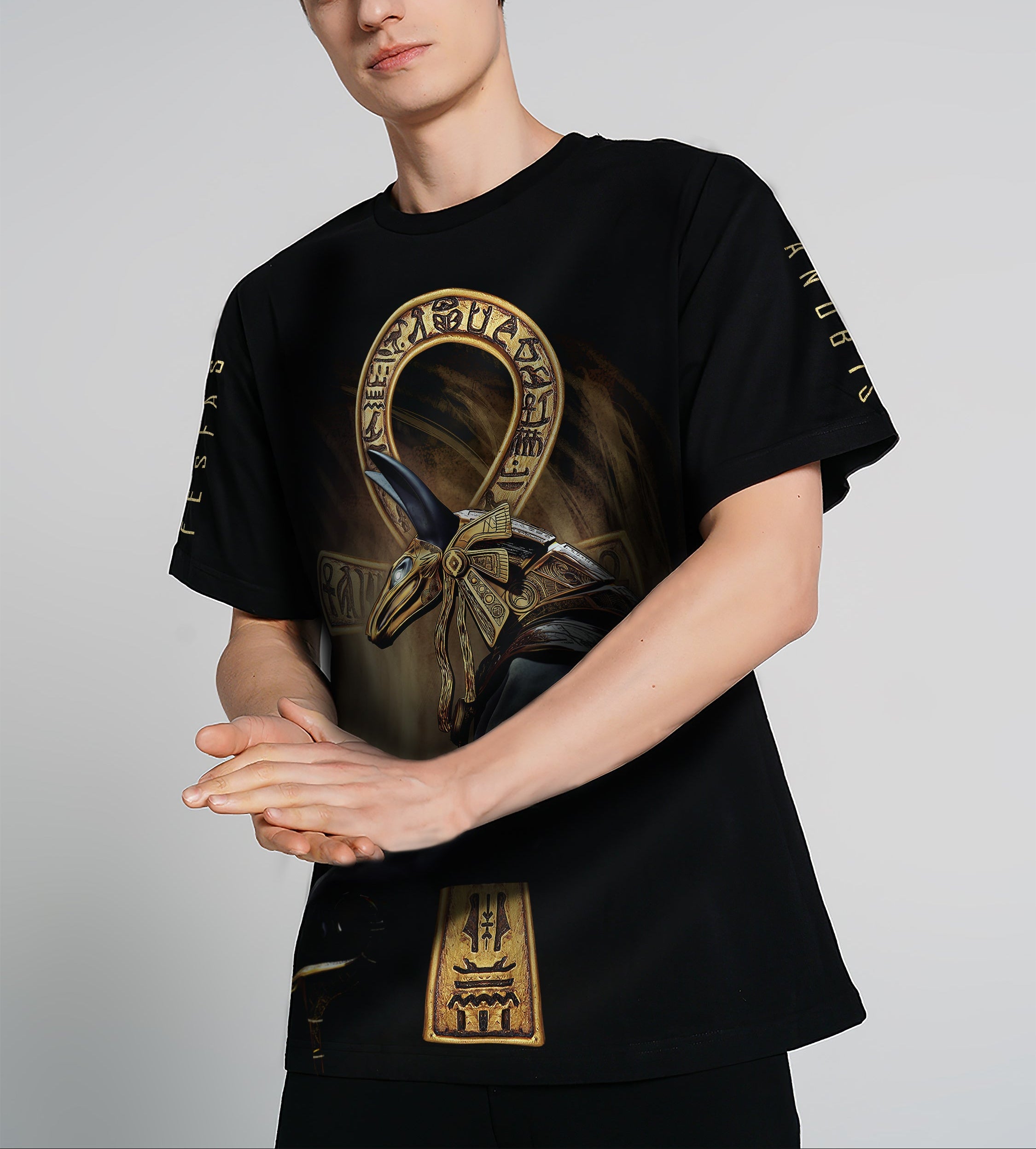 FesFas Anubis-print | Áo Thun | Nam | Màu Đen