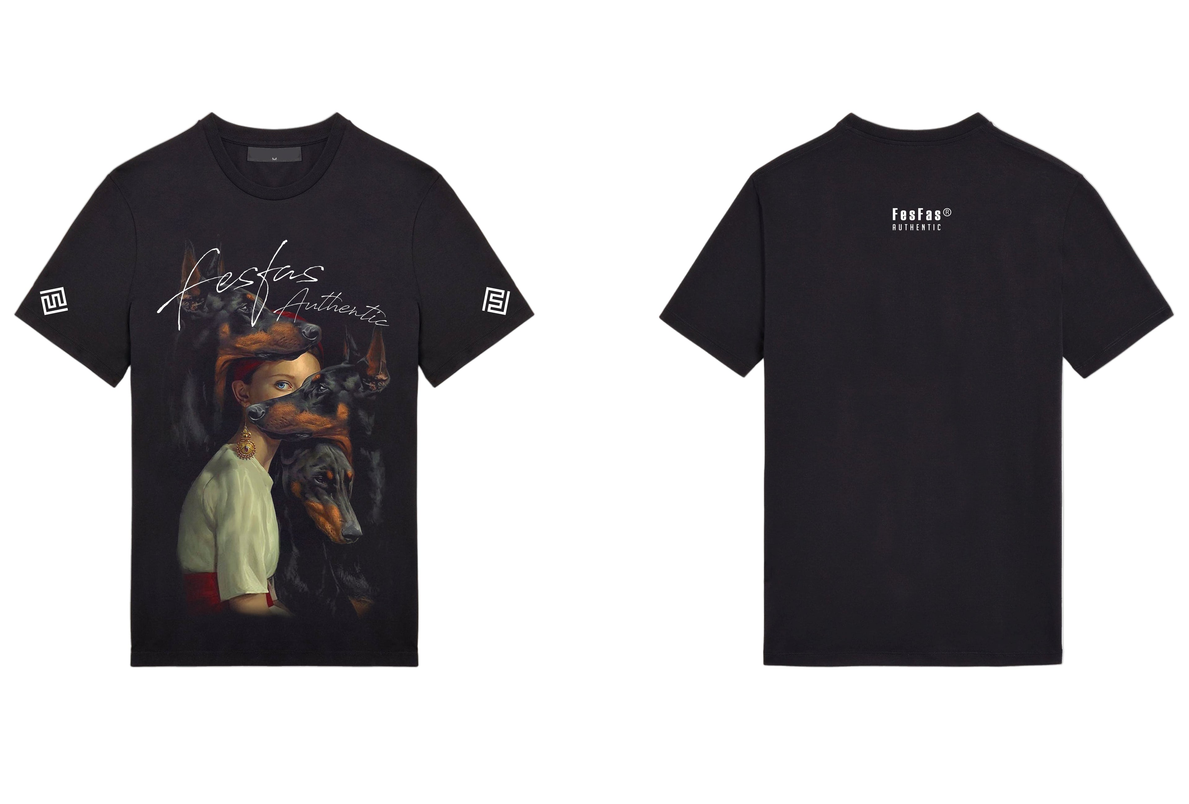 FesFas friendship-print | Áo Thun | Nam | Màu Đen