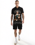 FesFas chill boy-print | Bộ Polo | Nam | Màu Đen