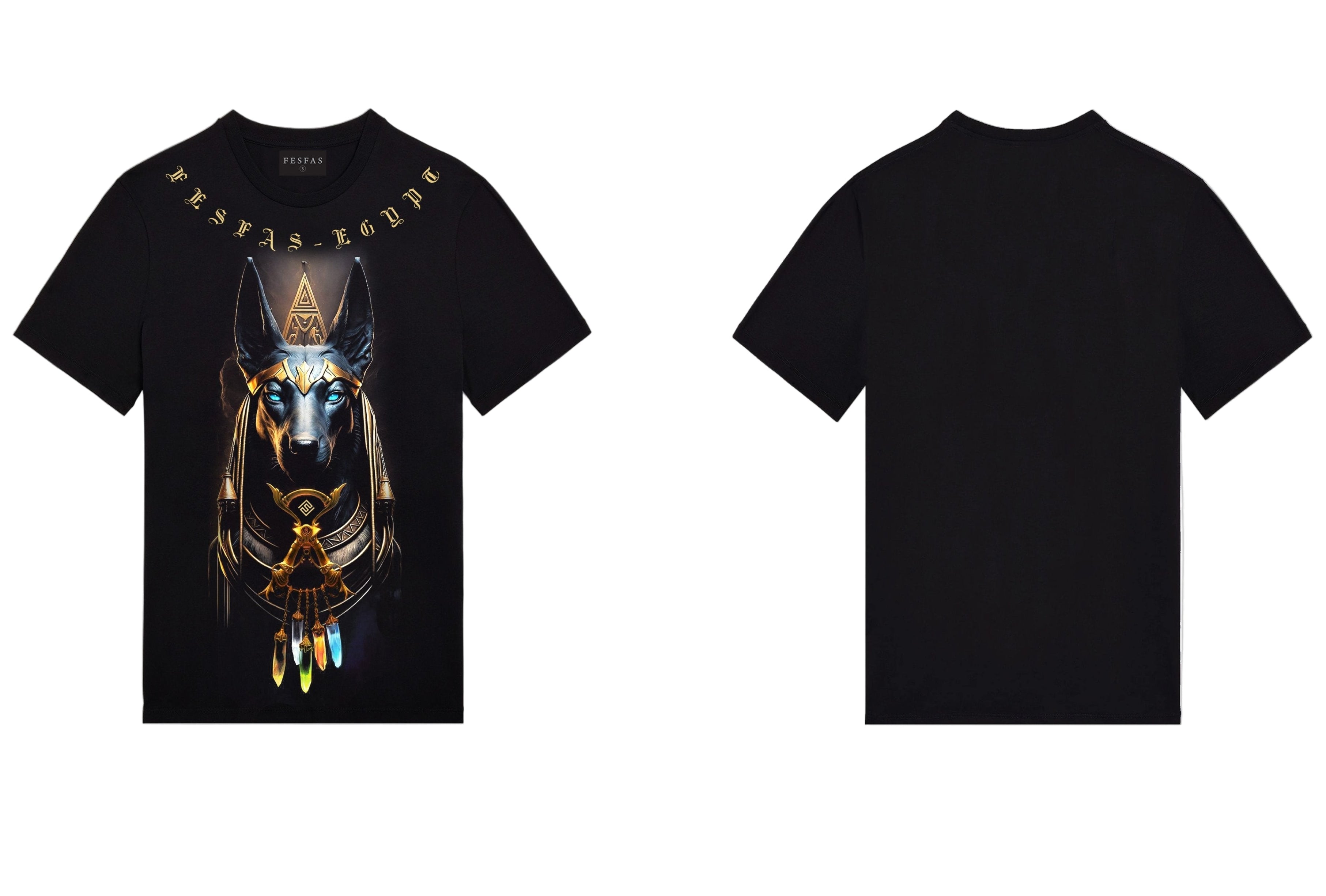 FesFas Anubis-print | Áo Thun | Nam | Màu Đen