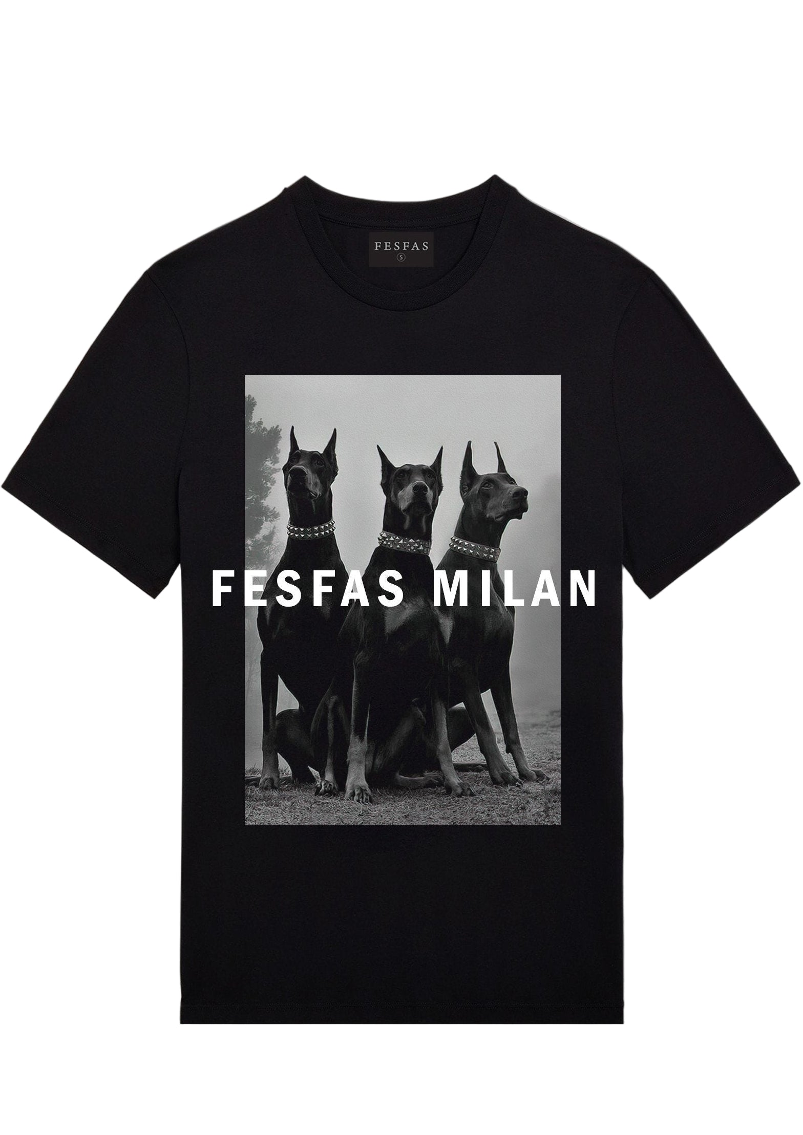 FesFas doberman-print | Áo Thun | Nam | Màu Đen