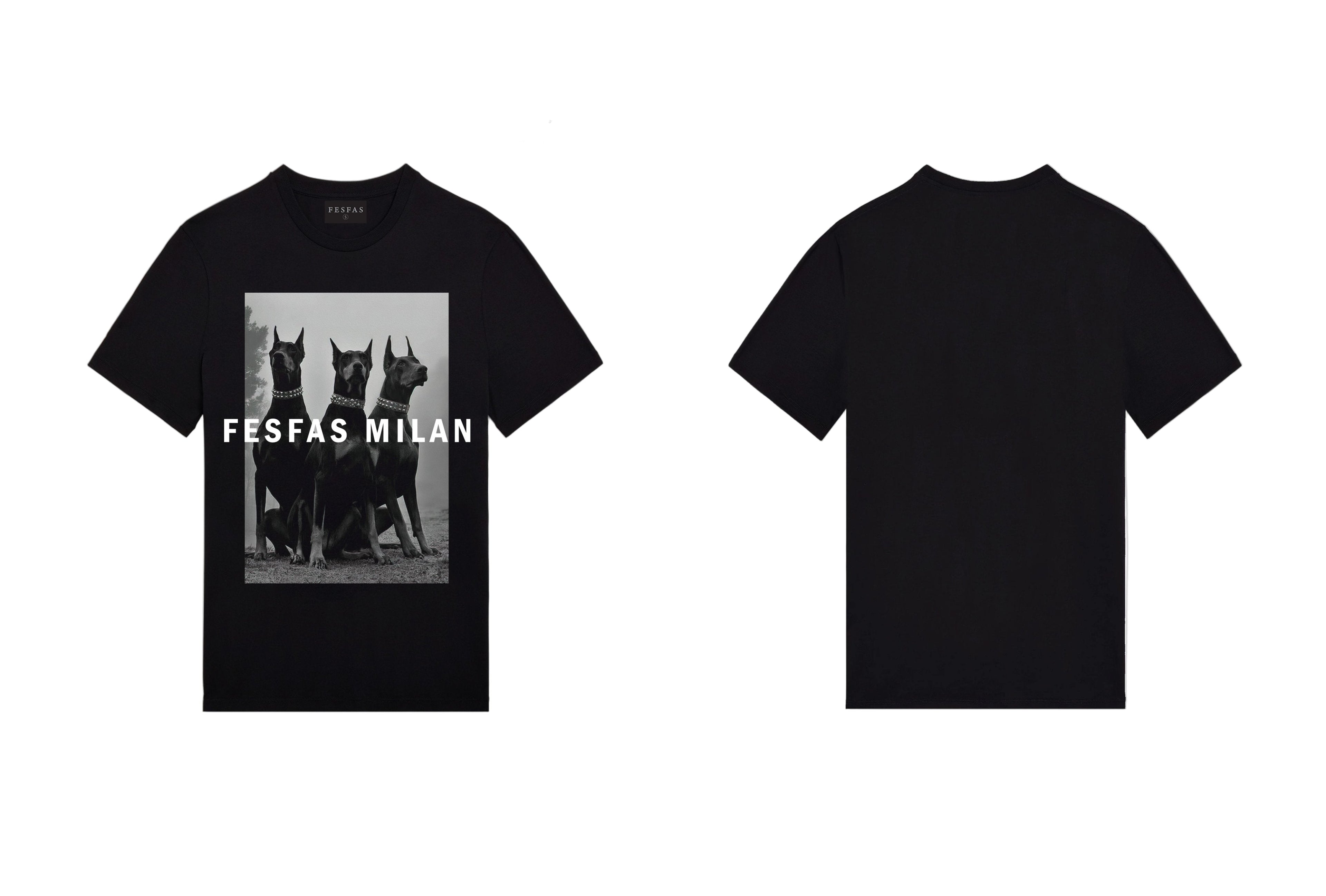 FesFas doberman-print | Áo Thun | Nam | Màu Đen