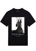 FesFas doberman-print | Áo Thun | Nam | Màu Đen
