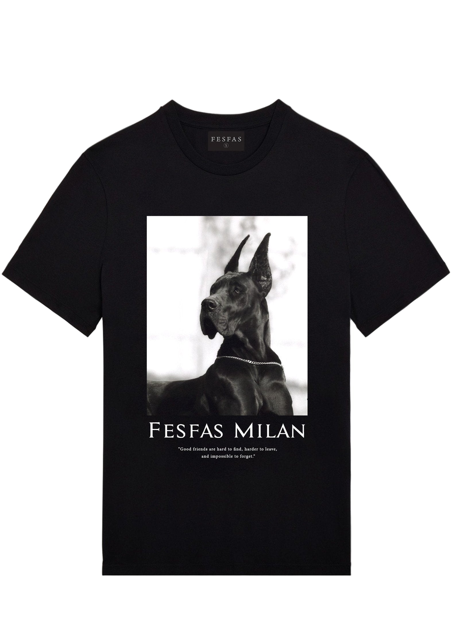 FesFas doberman-print | Áo Thun | Nam | Màu Đen