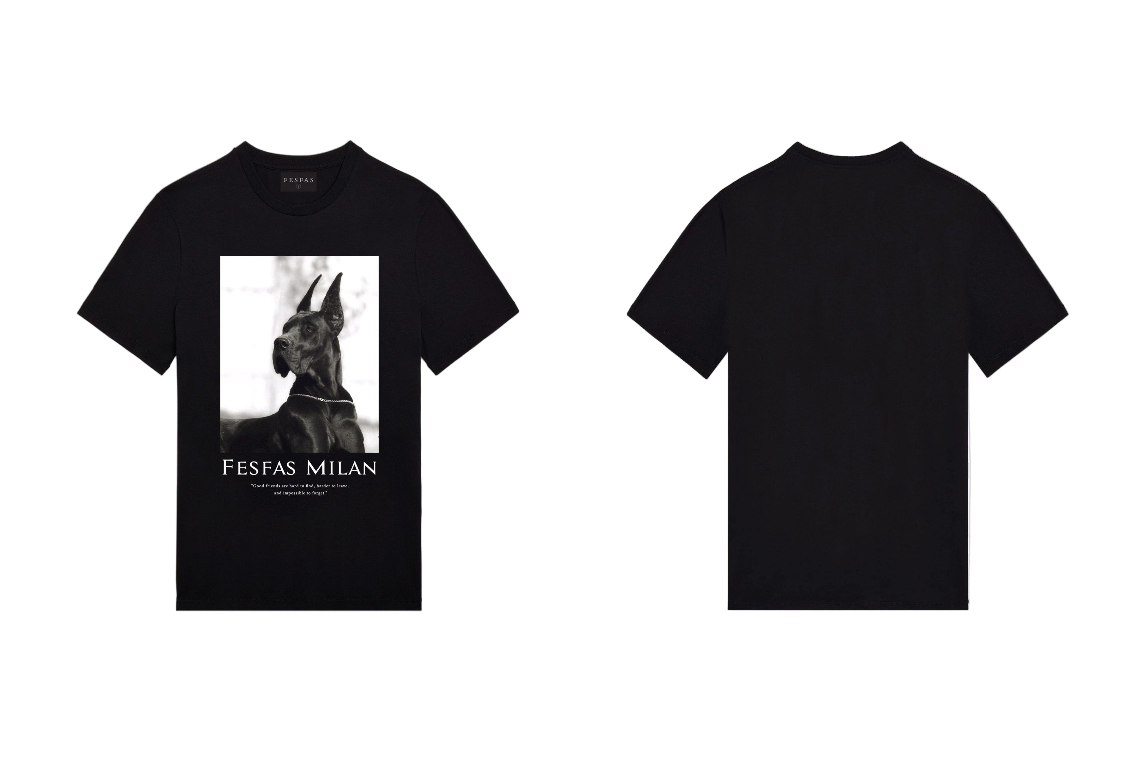 FesFas doberman-print | Áo Thun | Nam | Màu Đen