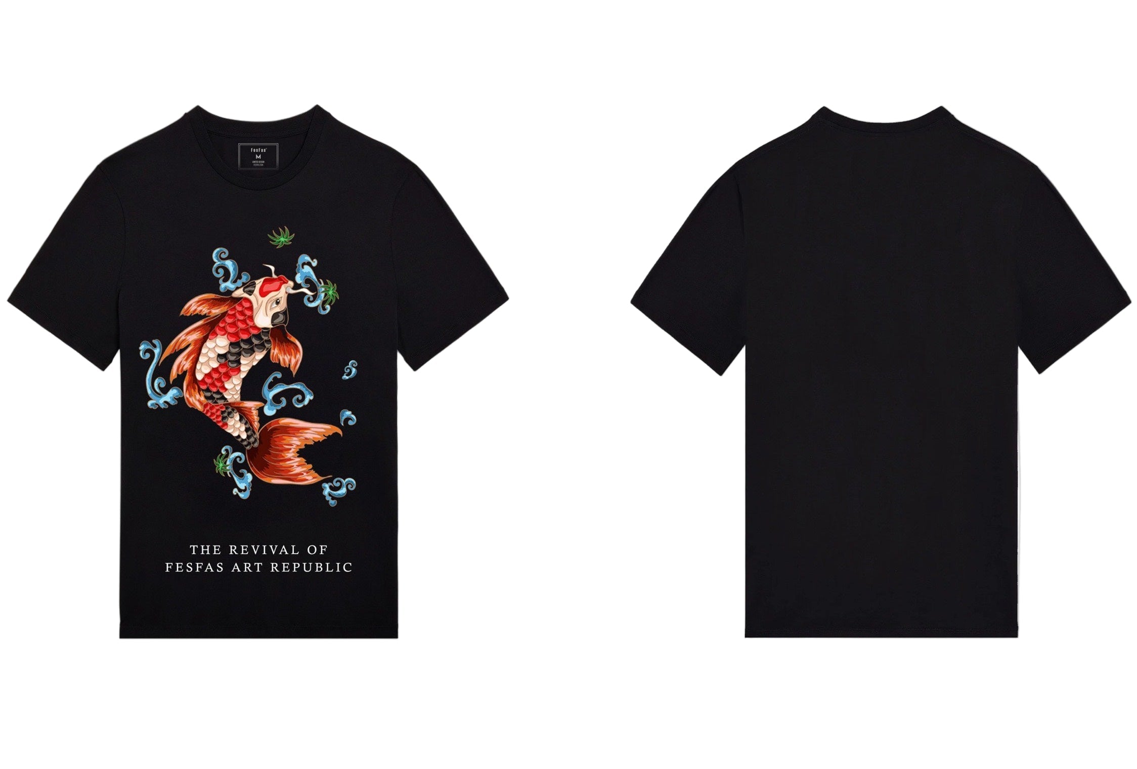 FesFas Fish-print | Áo Thun | Nam | Màu Đen