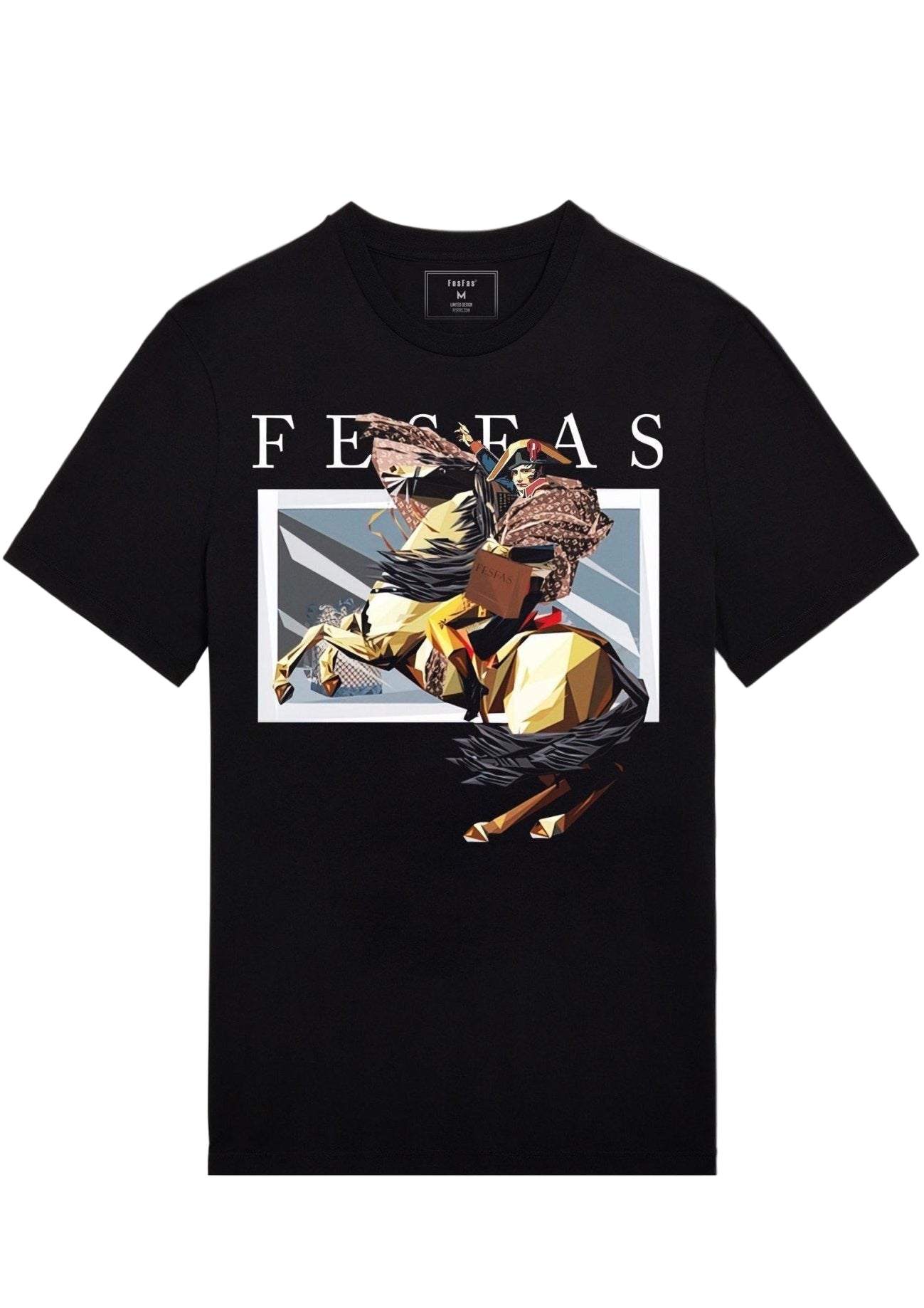 FesFas Horse-print | Áo Thun | Nam | Màu Đen