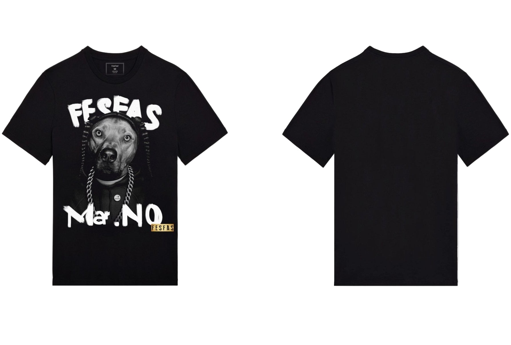 FesFas Dog-print | Áo Thun | Nam | Màu Đen