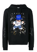 FesFas Hiphop Bear-print Hoodie | Black | Men
